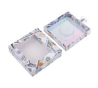Didiseaon Square Window Drawer Lash Packaging Box Stylish Diamond Handle Eyelash Box for Women