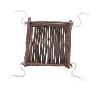 Didiseaon Squirrel Hanging Nest and Wooden Pet Hammock with Apple Branch, Small Animal Sleeping Bed for Hamsters, Chinchillas, and Squirrels, Cage Accessory for Play and Rest