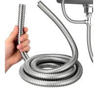 Didiseaon Stainless Steel Flexible Cable Sleeve Protector Threaded Wire Hose Conduit for Industrial Use Metal Coiled Tube Easy Installation Inner