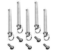 Didiseaon Stainless Steel Folding Fan Shaft Rivet and Nut Repair Kit 5 Sets | Silver Fastener Set for DIY Crafting, Portable Maintenance Parts, Sturdy Hand Fan Hardware