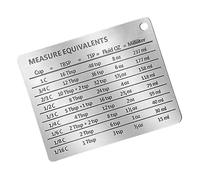 Didiseaon Stainless Steel Magnetic Measurement Conversion Chart for Kitchen and Baking Large Reusable Baking Equivalents with Cups Tablespoons Teaspoons Fluid Ounces and Refrigerator Magnet