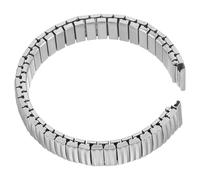 Didiseaon Stainless Steel Stretch Watch Band Replacement for Men and Women, Engineer Style Curved Design with Scratch-resistant Metal Finish, Suitable for Workouts and Formal Settings