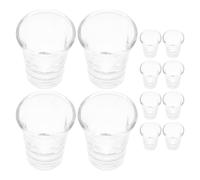 Didiseaon Standard Tray Compatible Glass Communion Cups Pcs Mini Holy Cups for Christian Services Baptism Party Decorations