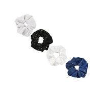 Didiseaon Star Pattern Elastic Hair Rings Cloth Hair Ropes 4pcs for Women Flexible and Washable Features Suitable for Daily Life and Parties