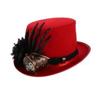 Didiseaon Steampunk Top Hat with Skull Hand Rose Unisex Halloween Costume Hat for Role Play Cosplay Parties Breathable Design Durable Material for Men Women