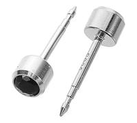 Didiseaon Sterling Silver Earrings Tiny Geometric Studs for Pierced Ears Hypoallergenic Micro Earrings for Girls Painless Wear