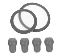 Didiseaon Stethoscope Ear Tips and Diaphragm Cover Replacement Set, Small Gray Soft Silicone Ear Pieces and Pediatric Diaphragm, 6pcs Cardiology Accessories Kit for Medical Use