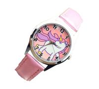 Didiseaon Student Cartoon Watch with Adjustable Strap Precise Movement Vibrant Pink Design for Students Lovely Patterned Wristwatch Suitable for Various Wrist