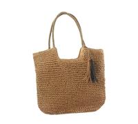 Didiseaon Stylish Woven Beach Tote Bag for Women Large Capacity Handbag Lightweight Summer Shoulder Bag for Daily Life Travel and Vacations for Birthdays and Special Occasions