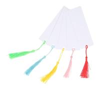 Didiseaon Sublimation Heat Transfer Aluminum Bookmarks 5pcs Double-Sided Rectangle Metal Bookmarks with Tassels for Students Reading and DIY Coloring, 12x3.8cm, Assorted Pink Red Yellow