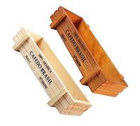 Didiseaon Succulent Plant Pots 2pcs Wooden Planter Boxes for Indoor and Outdoor Garden Display with Rectangular Design