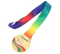Didiseaon Swimming Medals 5 Pcs Metal Zinc Alloy Gold Medals with Hanging Lanyard Sturdy Keepsake Enhancing Competition Spirit for Student Tournaments