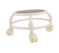 Didiseaon Swivel Rolling Low Stool with Wheels Small Round Pedicure Stool for Spa Nail Salon Home Use Compact Design with Texture and Bearing Capacity