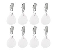 Didiseaon Tablecloth Clip Pendant Compact and Practical 8pcs White with Marble and Stainless Steel Material Tablecloth Weights and Family Dinner for Outdoor Picnic, Family Dinner, and