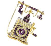 Didiseaon Telephone Figurine Jewelry Box Earring Trinket Storage Ring Holder Organizer for Desktop Decor