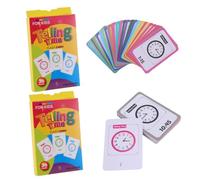 Didiseaon Telling Time Teaching Clock and Boys and Girls Learning Toy for 1st-2nd Grade Children Creative Early Education 2pcs Set Educational Reading Clocks Teaching Game for Classroom and Home Use
