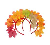 Didiseaon Thanksgiving Leaf Headband 2pcs Set, Maple Leaf Hair Bands Autumn Festival Party Accessories, Harvest Holiday Photo Props for Women