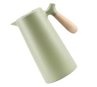 Didiseaon Thermal Coffee Carafe with Wooden Handle Insulated Kettle for Hot Drink Warm Keeping Simple Nordic Style Vacuum Flask for Home Office Restaurant Use
