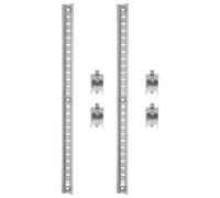 Didiseaon Thickened Stainless Steel Freezer Shelf Bar with Clips 350mm for Refrigerator Rail Mounting Bracket, Fridge Shelf Organizer and Freezer Ladder Support Bar for Household and Rv Use