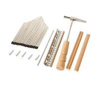 Didiseaon Thumb Piano Easy to Assemble Keys Bridge Kit DIY Kalimba 17 Keys and Smooth Wooden Metal Parts with Tuning Hammer Kalimba Accessories for Graduation Time Gift and DIY Project