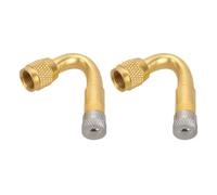 Didiseaon Tire Valve Extensions with Impact Resistance and Easy Installation 2pcs 45 Degree Bend Copper Valve Stem Extenders for Trailers and Rvs Car Accessories