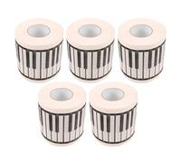 Didiseaon Toilet Tissue Paper Rolls and Decorative Fun Creative Piano-Shaped 5 Rolls Made of Soft Paper for Bathroom Use for Music Enthusiasts and Musicians