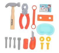 Didiseaon Tool Set Educational Pretend Play Tools Kit with Hammer Screwdriver Wrench Nails and Nuts Safe Construction for Hand Eye Coordination and Creativity Development