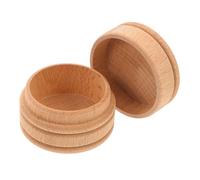 Didiseaon Tooth Keepsake Box Wooden Round Organizer for Teeth and Hair Storage Solid Beech Wood Container with Secure Lid Preserves Precious Memories Height