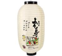 Didiseaon Traditional Japanese Hanging Lantern Silk Fabric Lamp Shade for Restaurant Bar Decor Cultural Party Lighting with Classic Sashimi Pattern Indoor Japanese Style Hanging Lamp