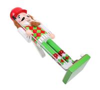 Didiseaon Traditional Wooden Golf Themed Nutcracker Decoration Christmas Desktop Figurine Wood Nutcracker Figure Festive Xmas Ornament for Home Office Bedroom