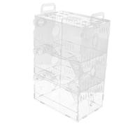 Didiseaon Transparent Acrylic Small Castle Hamster Cage for Guinea Pigs and Small Pets Luxury Villa Design with Full Air Circulation Material Enclosure for Observation and Comfort