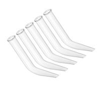 Didiseaon Transparent Distillation Tube 5PCS Glass Lightweight Ox Horn Tail Connector for Laboratory and Chemistry Class