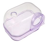 Didiseaon Transparent Hamster Sand Bath Container for Chinchillas and Small Animals Large Capacity Dual-use Bathing Basin with Design Easy-clean Pet Shower Tub for Gerbils and Golden