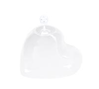 Didiseaon Transparent Hanging Hydroponic Glass Vase Creative Heart Shaped Flower Holder for Succulent Arrangements Wall Mounted Decor with Smooth Surface and View for Home Decoration
