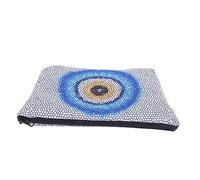 Didiseaon Travel Toiletry Bag with Evil Eye Print Portable Zipper Cosmetic Organizer Pouch for Women Makeup Storage for Camping and Fitness