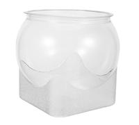 Didiseaon Unbreakable Plastic Fish Bowl with Extra Spacious Design Multi-pet Habitat for Goldfish Betta Shrimp Clear Hydroponic Planter Microterrarium for Desk Centerpiece and Party