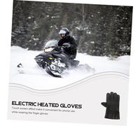 Didiseaon USB Heated Motorcycle Riding Gloves Winter Warm Touchscreen Thermal Gloves Level Temperature Control Electric Heating for Outdoor Sports Random Color