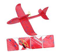 Didiseaon USB Rechargeable Electric Aircraft with Glowing Lights Hand Throw Foam Airplane Model for Safe Eco Friendly Material Fast Charging Flying Glider Plaything for Outdoor Fun