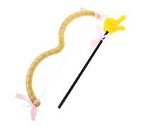 Didiseaon Valentines Day Cupid Bow Set Handheld Yellow Bow Arrow Prop for and Adults Cupid Costume Accessories for Valentines Party Dress Up