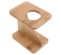 Didiseaon Viking Drinking Horn Stand Wooden Holder - Rustic Medieval Horn Cup Display Rack for Home, Office Party