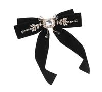 Didiseaon Vintage Black Velvet Ribbon Bow Brooch Elegant Victorian Lapel Pin for Women Classic Bow Tie Brooch for Cardigans Coats Dresses School Uniforms Evening and Party Accessories