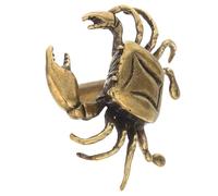 Didiseaon Vintage Brass Crab Cabinet Knob Mini Decorative Pull Handle Retro Furniture Hardware for Dresser Drawer Kitchen Cupboard with Coastal Style and Antique Finish