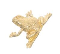 Didiseaon Vintage Brass Frog Cabinet Knobs with Intricate Handcarved Wealth Attracting Design Traditional Chinese Style Door Handles for Bedroom Wardrobes and Furniture