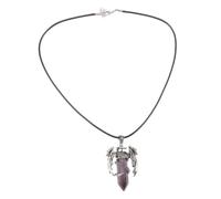 Didiseaon Vintage Dragon Pendant Necklace for Women Natural Crystal and Alloy Material Retro Cool Design Unique Fashion Accessory for Neck Decor and Spiritual Jewelry