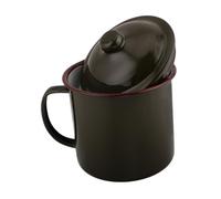 Didiseaon Vintage Enamel Mugs for Home and Outdoor Use 700ml Enamel Mugs with Lid and Breakage Resistance Retro Camping Accessory for Travel and Hiking