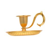 Didiseaon Vintage Handheld Candlestick with Handle Decorative Candle Holder for Tabletop Classic European Style Candlelight Stand Suitable for Standard Taper Candles Special Occasions