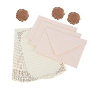 Didiseaon Vintage Letter Writing Paper and Envelopes with Rustic Linen Texture White Linen Envelopes Rabbit Design Wax Seals for DIY Cards and Party Invitations Thick Paper for Home Office