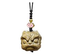 Didiseaon Vintage Lion Pendant for DIY Making, Lightweight Nanmu Carved Lion Phone Hanging Pendant with Fine Craftsmanship, Creative Decorative Accessory for Personalised Keyring Or Phone