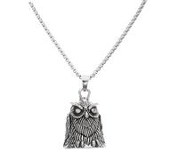 Didiseaon Vintage Owl Bike Bell Keychain Stainless Steel Punk Motorcycle Luck Charm Bell Keyring for Riders Stylish Decorative Accessory
