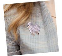 Didiseaon Vintage Pearl Sheep Brooch Pin for Women Elegant Clothing Lapel Ornament Easy Attach Decorative Accessory for Sweaters Suits Scarves Bags for Weddings Parties and Business Events